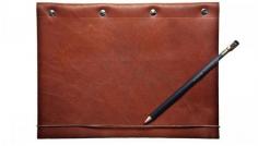 Refillable Cognac Leather Notebook (Large)