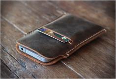 DISTRESSED LEATHER IPHONE 5 CASE