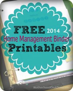 Needing to get organized?  A Home Management binder can help!  Here are tons of free Home Management Binder Printables for 2014.