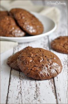 Flourless Chocolate Cookies #glutenfree #cookies