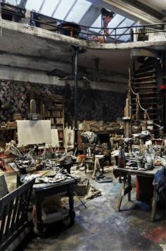 ...And my dream art studio! Realistically it probably would be cluttered like this too.