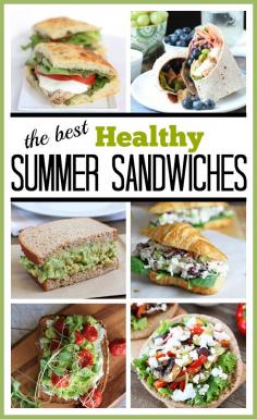 Healthy Summer Sandwiches and Wraps - grab some fresh produce and your favorite toppings and try one of these light, easy and satisfying healthy summer sandwiches and wraps!
