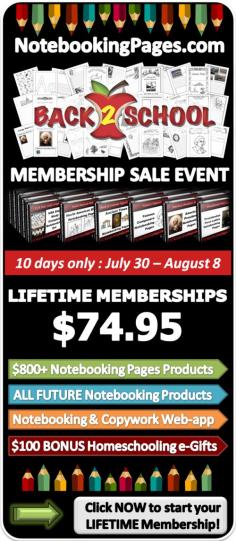 Get $25 off a lifetime membership to NotebookingPages.com; offer good through Aug. 8th