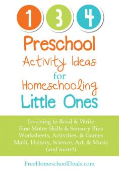 134 Preschool Activity Ideas for Homeschooling Little Ones