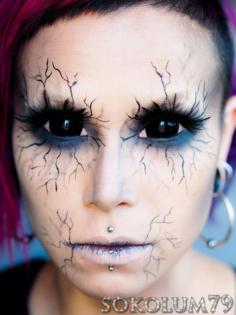 Angel of Death (Tutorial) #Halloween #Halloween make-up ~ seriously makes me think of the way the demons look as Sam is exorcising them to their final deaths. So cool! Great Halloween make up idea!	~J.