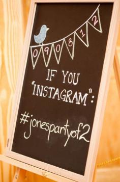 Create an Instagram hashtag for your #wedding. Genius!