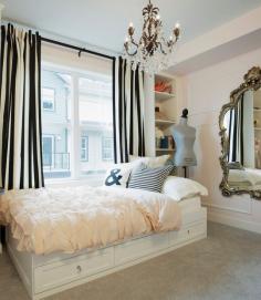 Gilt edged ornate mirror and chandelier combine brilliantly with the female half mannequin for a designer style Parisian bedroom... Click Pic for 20+ Ideas