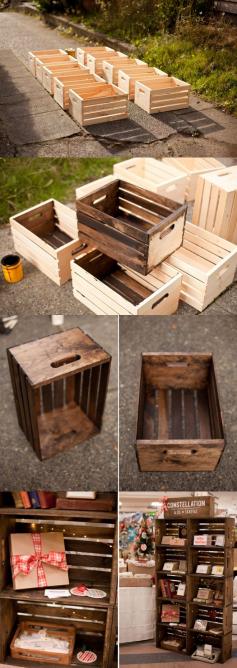 Crates bookshelf