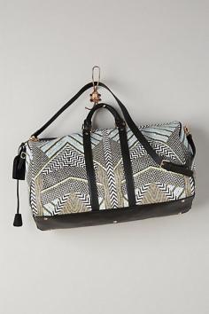 Graphic Leather Weekender - anthropologie.com