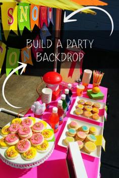 If you need a party backdrop that is: lightweight, portable, re-configurable and inexpensive …  then you must try this PVC pipe system! | Double the Fun Parties | doublefunparties....
