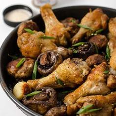 Baked Chicken Wings with Mushroom Recipe