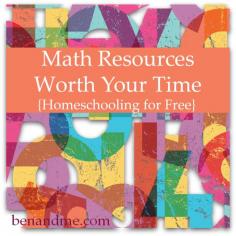 Homeschooling for Free -- 10 Math Resources Worth Your Time #homeschool #math