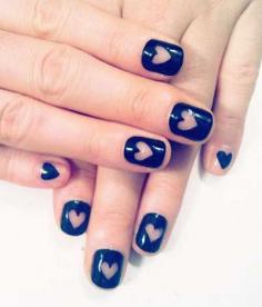 Little hearts nail art Nail Art Designs For Short Nails