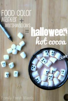 HALLOWEEN HOT CHOCOLATE w/ GHOST MARSHMALLOWS