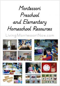 LOTS of Montessori preschool and elementary homeschool resources