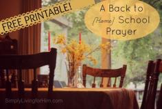 A Homeschool Mother's Prayer- FREE Printable