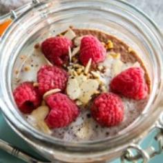 Cacao-Nut & Raspberry Chia Pudding