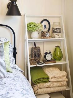 Ladder-Style Shelving for guest room