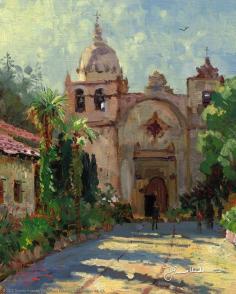I was married here.....but in a different year  ...Thomas Kinkade - Carmel Mission  1999