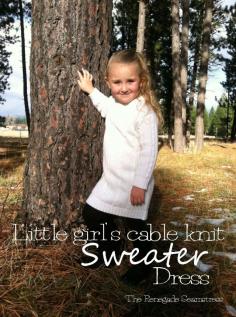 Cable knit sweater dress refashion tutorial