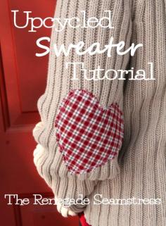 Upcycle a Thrift Store Sweater Just in Time For Valentine's Day