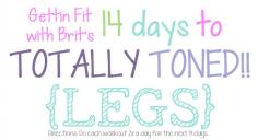 14 Days to Totally Toned! {LEGS}