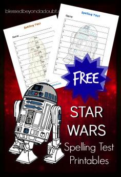 FREE Star Wars spelling test printables! Spelling test have never been more FUN! There are 8 different sheets to choose from!