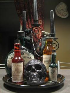 Halloween bottles and potions