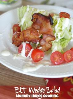 BLT Wedge Salad #KraftSaladDressing #Sponsored