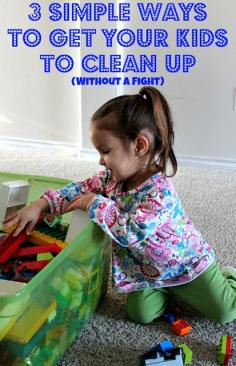 Cleaning with Kids: 3 simple ways to make cleaning up fun.