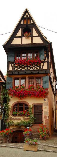 Caveau Nartz restaurant in Dambach-la-Ville, Alsace, France