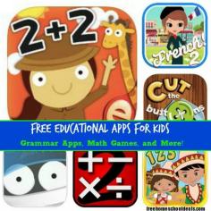 Free Educational Apps for Kids: Grammar Apps, Math Games, and More!
