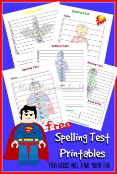 FREE Lego Spelling Test Printables! - www.blessedbeyond...