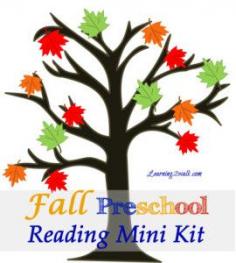 FREE fall themed preschool reading mini kit