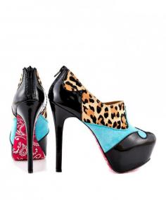Howdy - Black Patent/Leopard High Heels