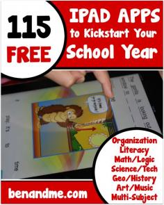 115 iPad Apps to Kickstart Your School Year #edapps #homeschool #ipad