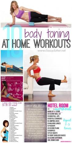 10 at Home workouts - these are awesome! | www.classyclutter...