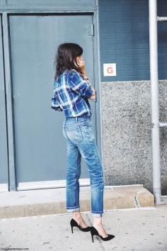 Plaid and jeans