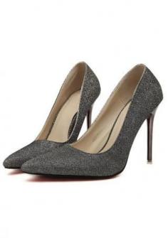 Women's club paillette pointy high heels