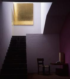 Famed Mexican architect Luis Barragan&#039;s own house in Mexico City, built in 1947, is a beacon for design enthusiasts everywhere; after visiting the house, English architect John Pawson called it &quot;a place of theater, quiet theater, but no less dramatic for that.&quot; Among the subtle theatrical touches: a gold painting by Mathias Goeritz (see an example at Christie&#039;s), positioned at the top of an otherwise monastic stairwell.