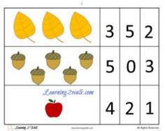 fall themed preschool math: counting