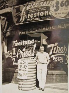 Model T Ford Forum: Firestone tire 1/2 off-Photo $ 3.60