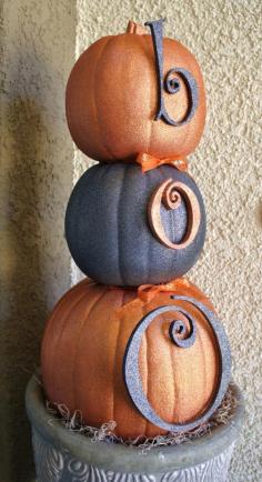 Pumpkin topiary - will make for my front porch soon!