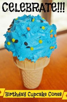 
                        
                            celebrate birthday cupcake cones - easy to make gluten free or allergy friendly for kids
                        
                    