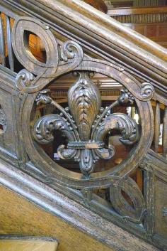 Fleur de Lys stair railing.