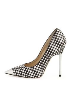 #MICHAEL Michael Kors Zady Calf-Hair Houndstooth Pump