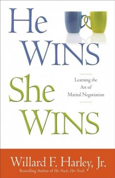 
                        
                            ["When you get married, you expect your relationship to be a partnership in which you make decisions and face the world together, united. But often a husband's perspective and a wife's perspective on the same issue can be very different and unity in decision making can be tough. Should spouses take turns getting their way? Should they compromise? Can they avoid making decisions altogether? In He Wins, She Wins: Learning the Art of Marital Negotiation, Dr. Willard Harley says there's a b…
                        
                    