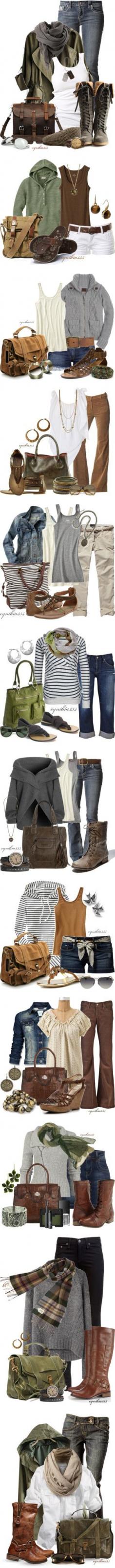 
                        
                            "Earthy Comfort" by cynthia335 on Polyvore. I love, love, love the first outfit, especially the boots.
                        
                    
