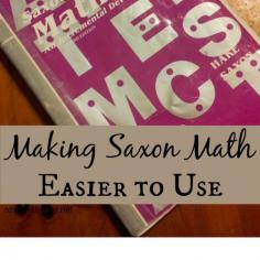 Making Saxon Math Easier to Use