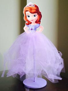 One Sofia the First Wood Centerpiece with by MarieRoseDecorations, $12.00